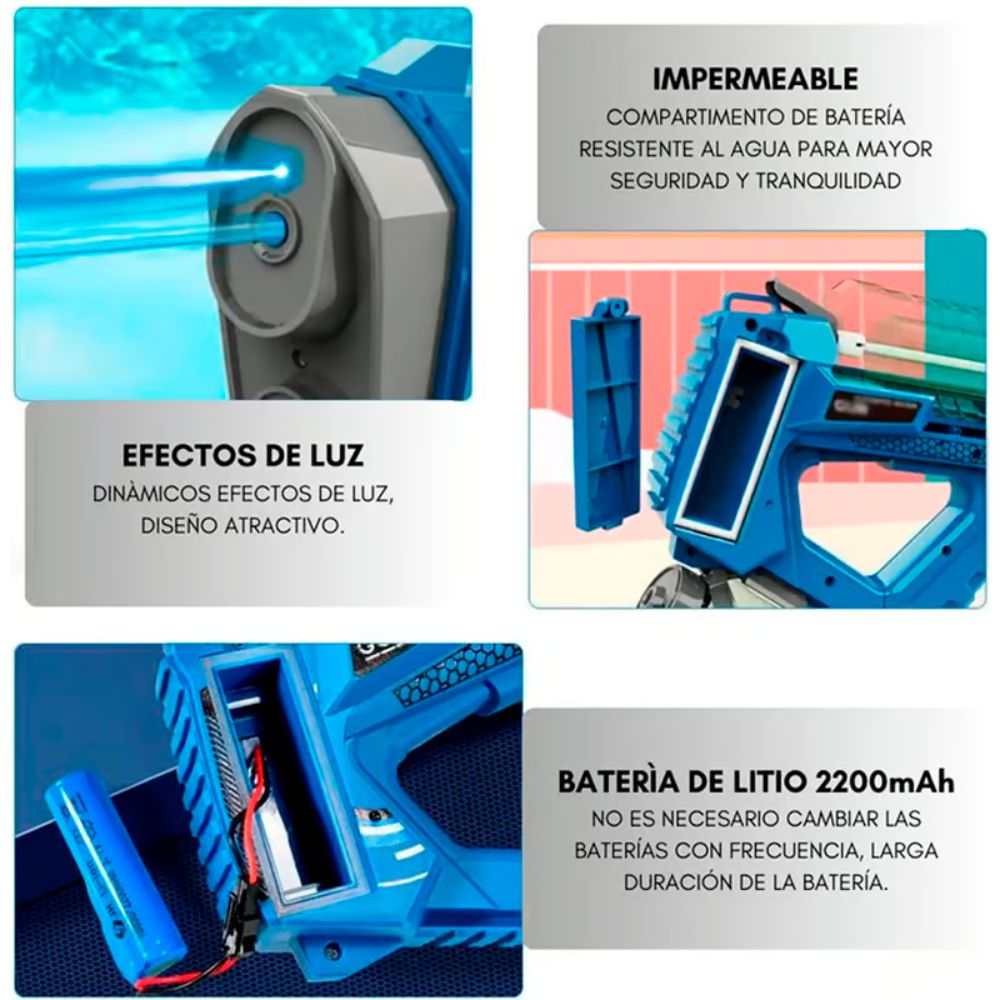 Mercury Flash™ - Pistola de Agua Eléctrica con Luces RGB