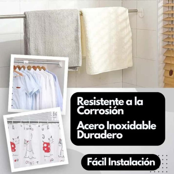 FlexiBar™ - Barra Extensible Multiusos sin Perforaciones