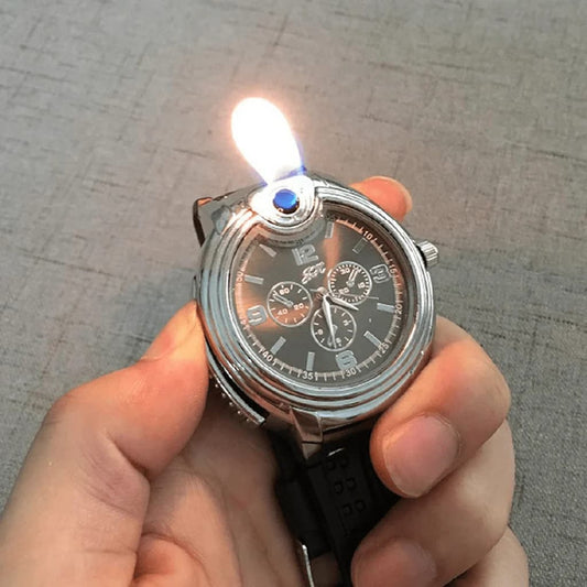 FlameTime™ Reloj con Encendedor de Cigarrillos Integrado
