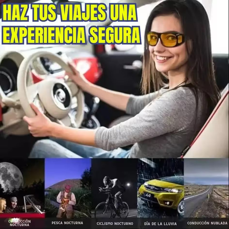 Night Shield® - Gafas Con Visión Nocturna Hd - 2 x 1