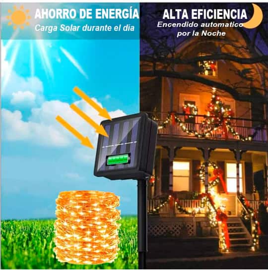 SolarGlow™ - Guirnalda de Luces Decorativas Con LED Solares
