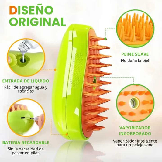 Cattu™ - Cepillo de Vapor 3 en 1 para Gatos