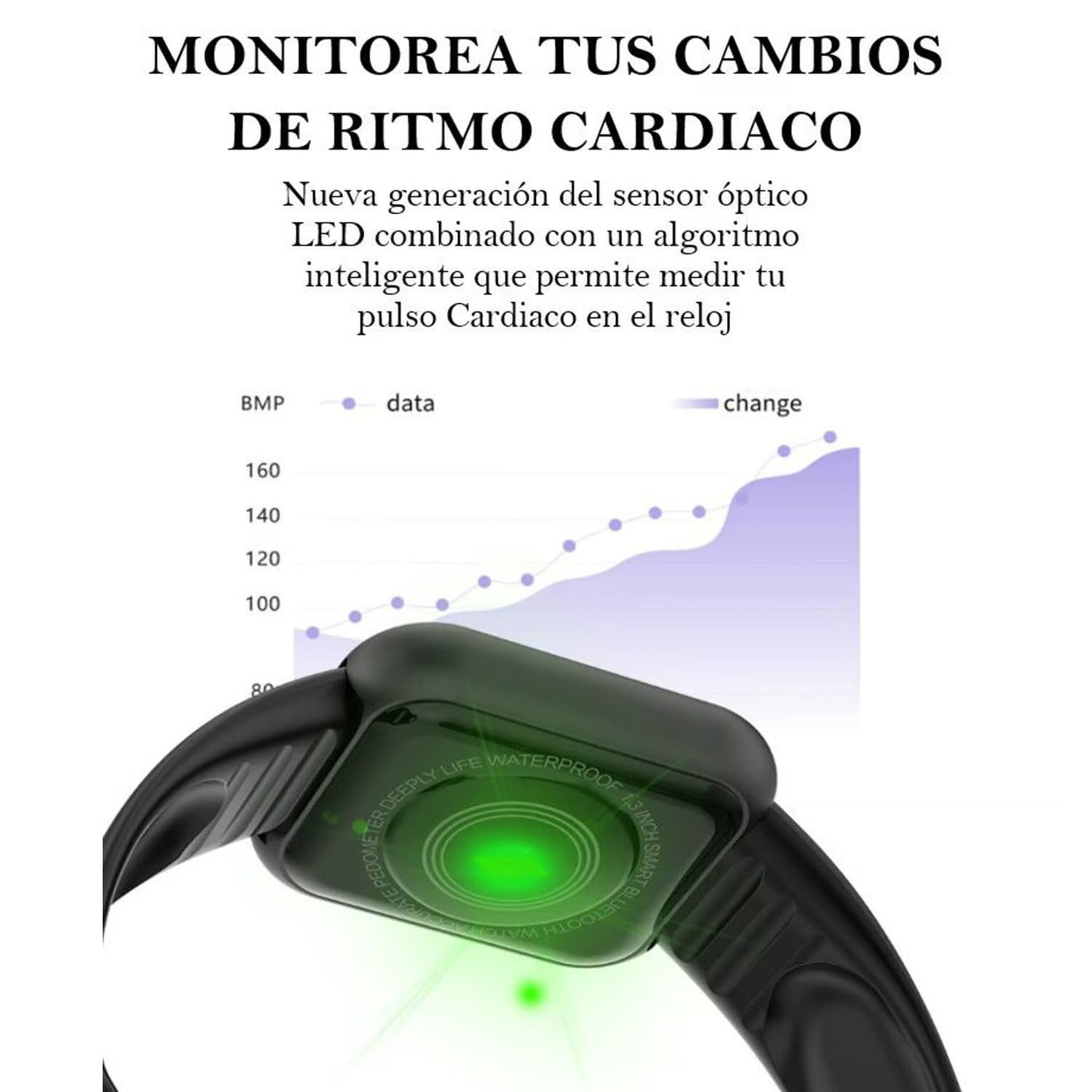 SmartFit™ - Reloj Inteligente D20 con Pantalla de 1.44